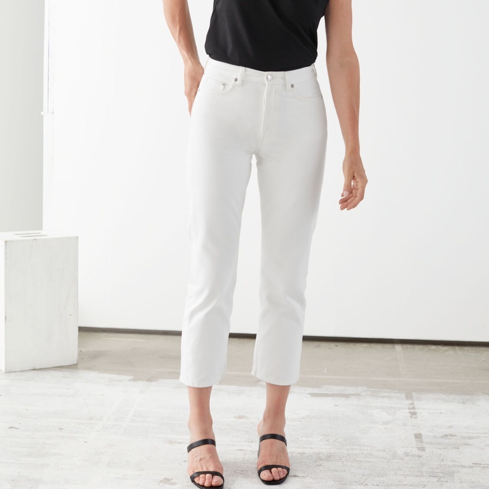 & Other Stories White Cropped Jeans